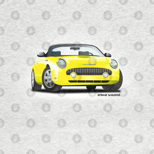 2002-2005 Retro Ford Thunderbird Yellow by PauHanaDesign